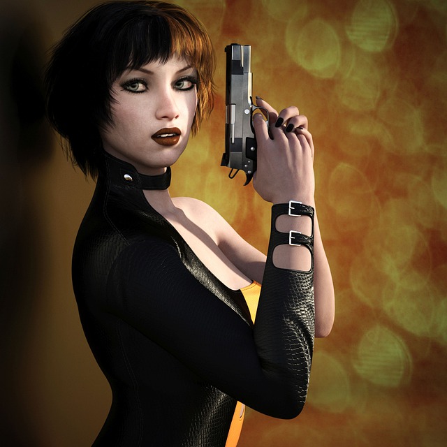 girl avatar with a gun